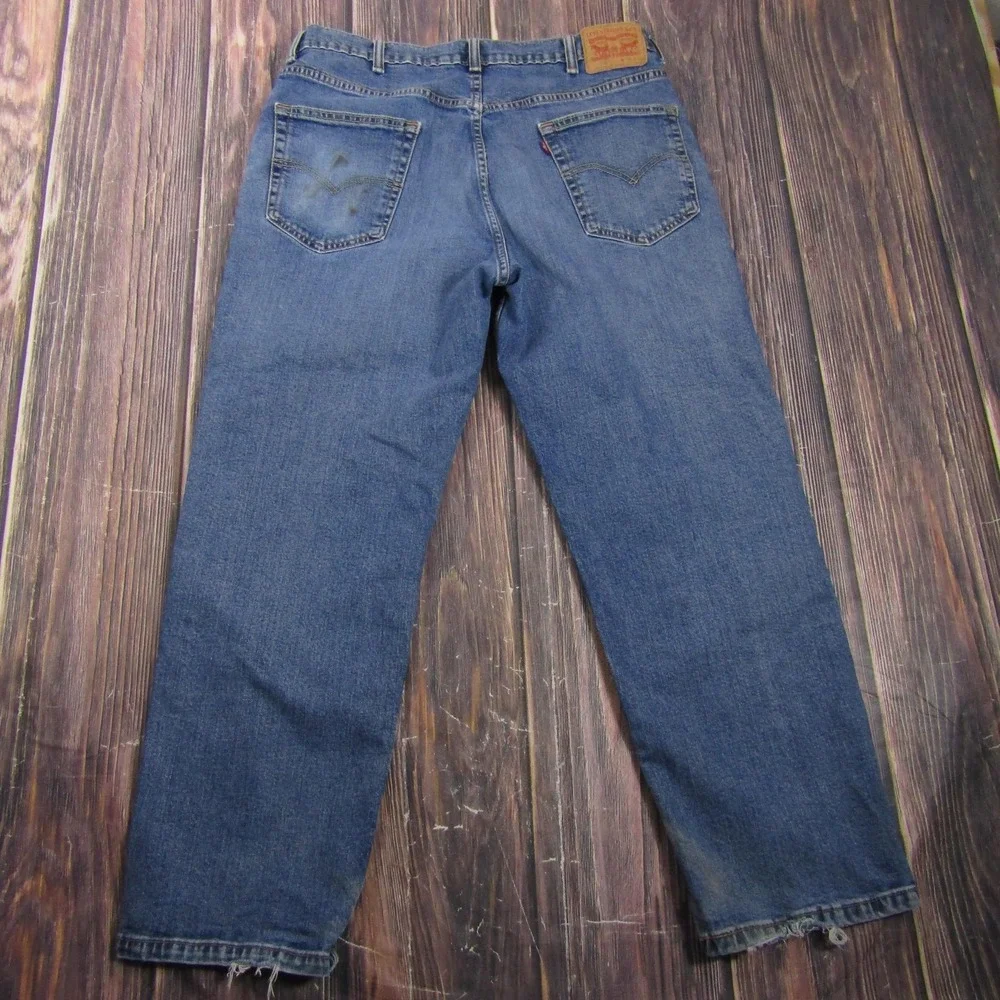 Levi's Jeans Mens 550 30W 29L Blue Wash Relaxed Straight Regular Fit Stretch